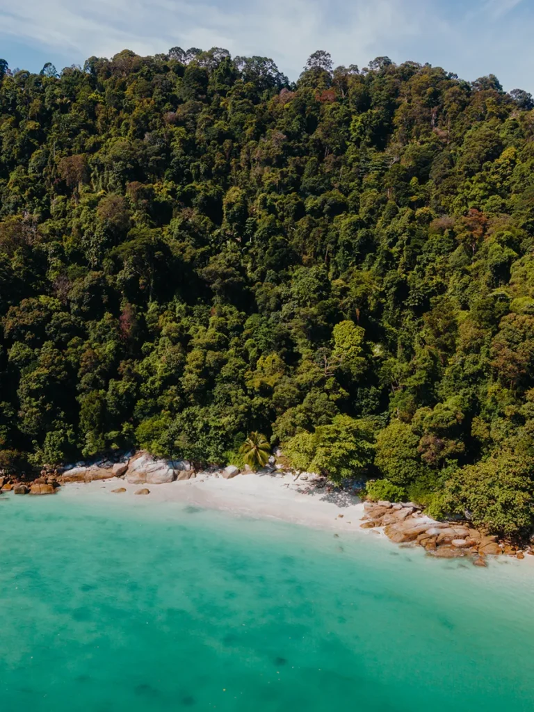 Coral Beach Drone View, Pangkor Island