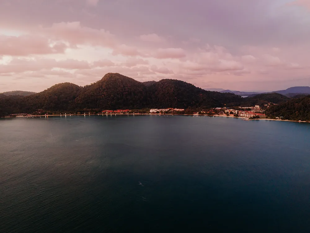 Drone view of Pangkor Island