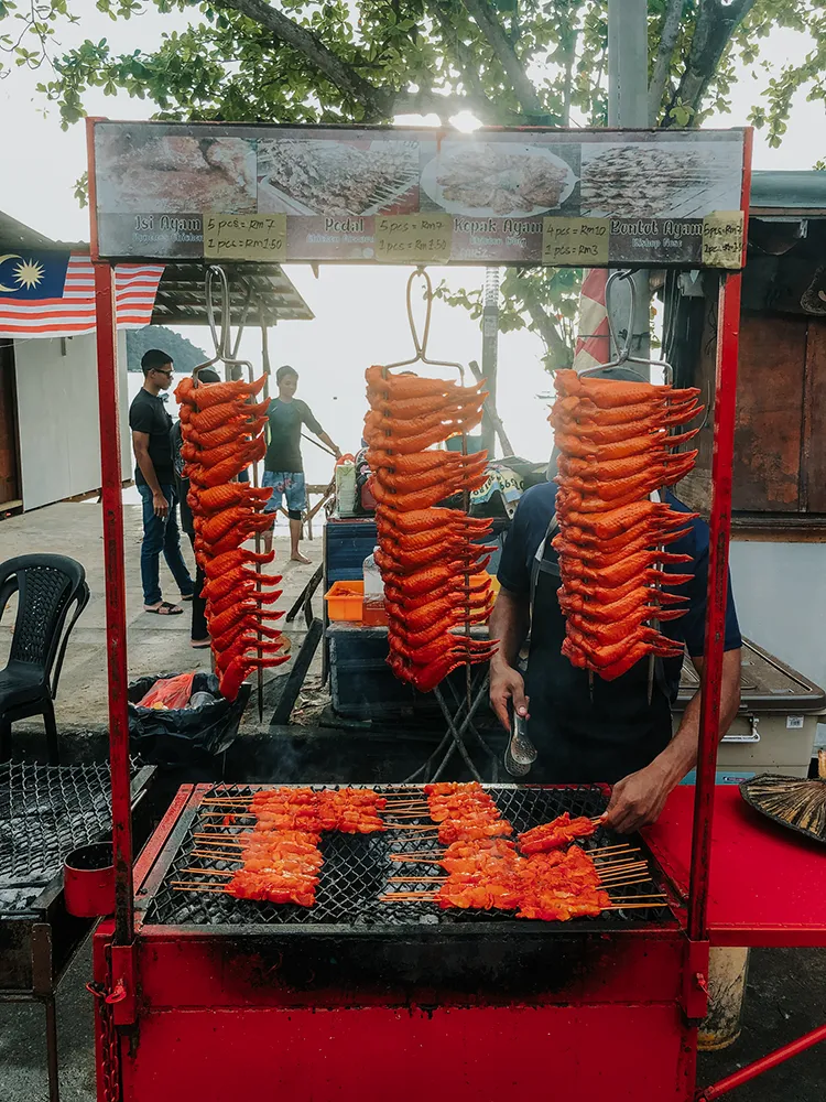 Street food stand on Pangkor Island
