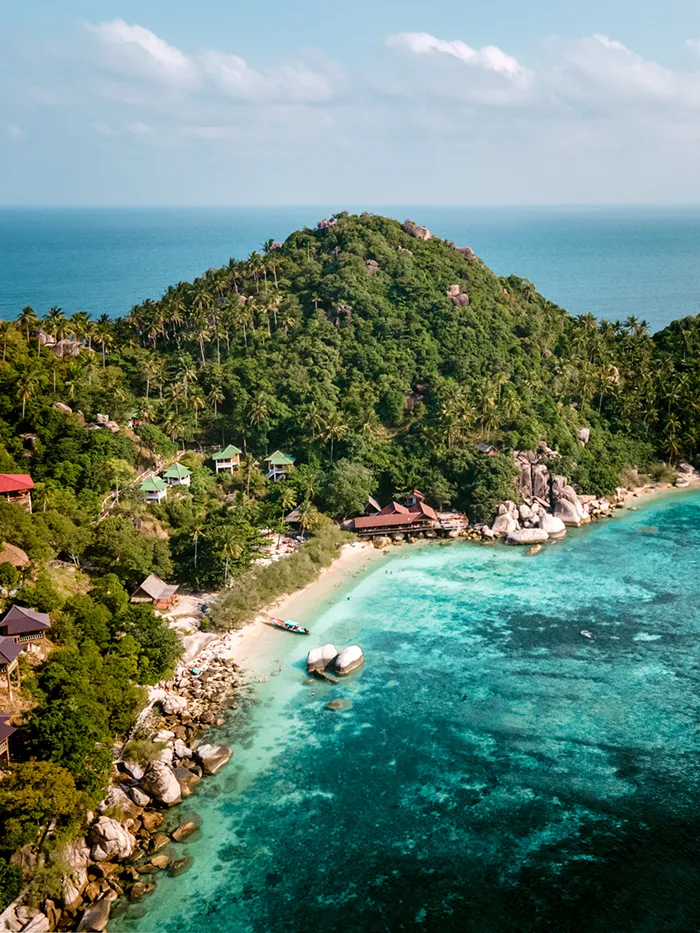 Aerial view of Freedom Beach - Koh Tao, Thailand