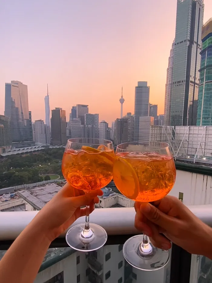 View from the balcony at Brasserie Fritz, Kuala Lumpur