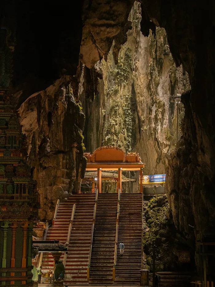 The inside of Batu Caves in Kuala Lumpur