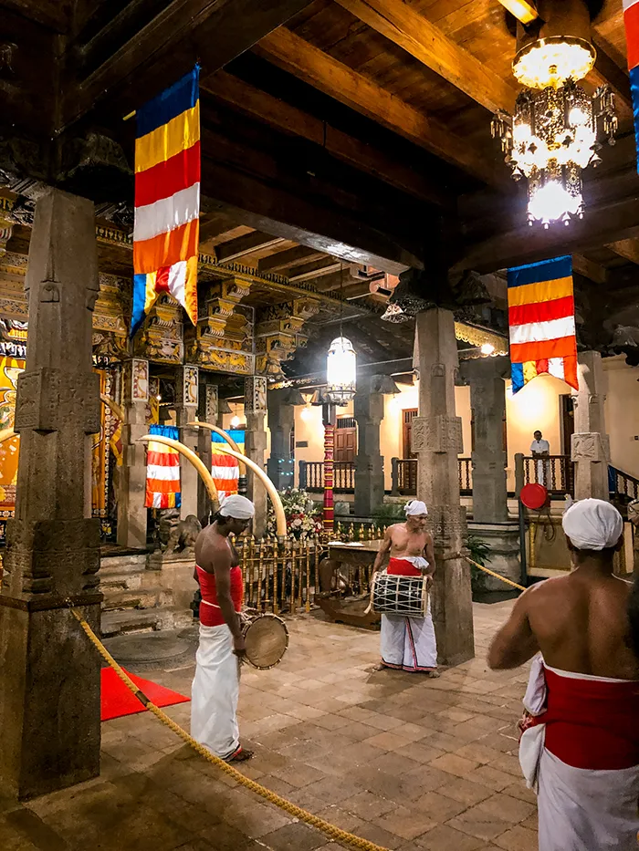 Daily Pooja at the Main Shrine of the Temple of the Tooth Relic in Kandy