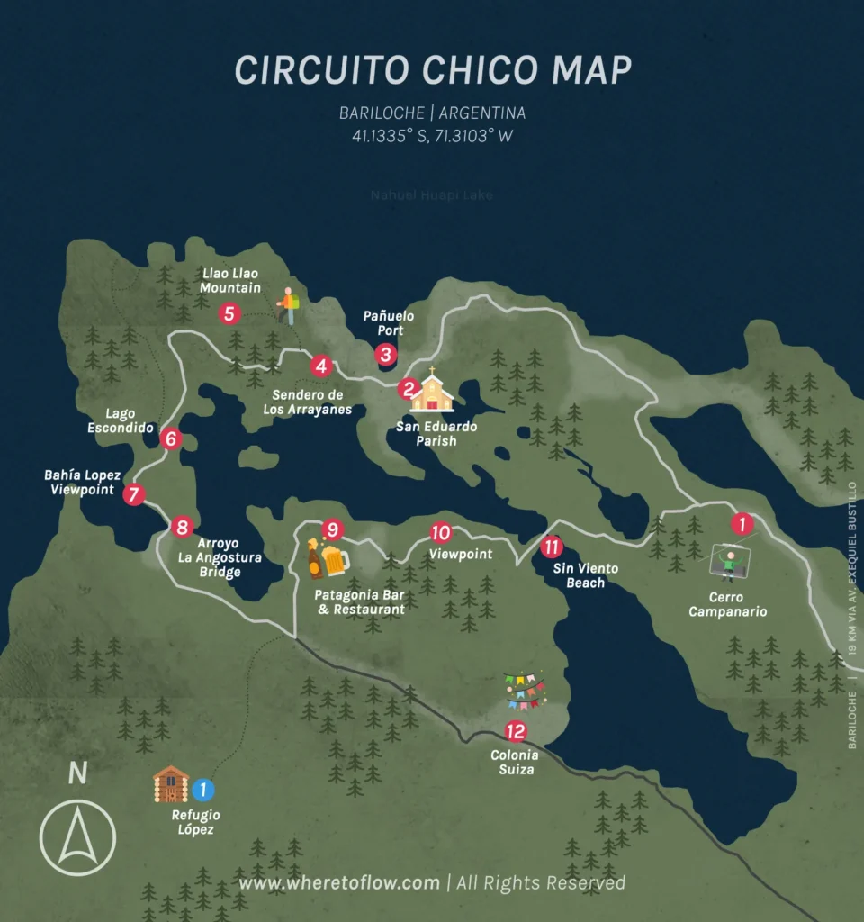 Circuito Chico Map by @wheretoflow