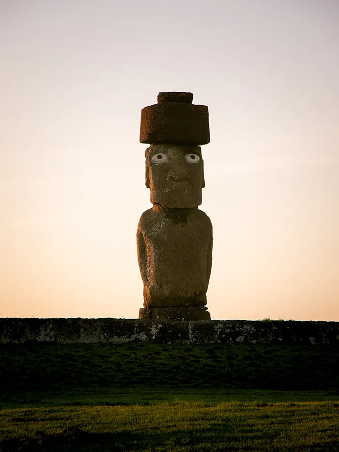 Moai Statue with eyes 