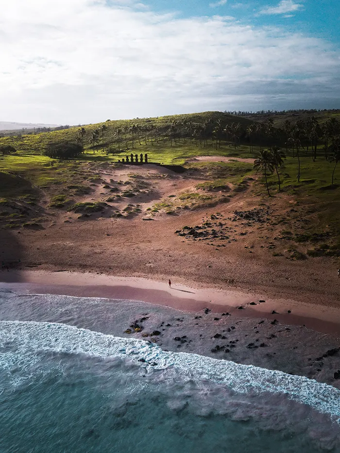 Anakena, the Pink Beach of Easter Island